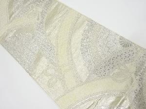 アンティーク　菊に組紐・菱模様織出し袋帯（材料）